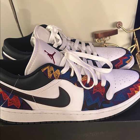 Jordan White and Multicolor Men's Sneakers - Picture 2 of 7